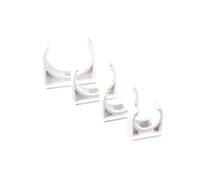 Abrazadera para tubería de PVC, Paquete de 10 abrazaderas tubería PVC tipo U for riego jardín, multicolor, varios tamaños(White,40mm)