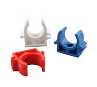 Abrazadera para tubería de PVC, Paquete de 100 abrazaderas for conductos PVC tipo U, multicolor, 16 mm y 20(Blue,20mm)