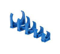 Abrazadera para tuberías de agua de PVC Abrazadera de tubo de PVC en forma de U azul, accesorio de soporte, irrigación, pecera, acuario(25mm(2 PCS))