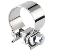 Abrazadera para tubo de escape de motocicleta, abrazadera de acero inoxidable para manguera de escape turbo, abrazaderas de tornillo de metal para accesorios de escape (63-67 mm)