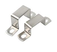 Abrazadera para tubos en U Abrazadera de tubo de ohmios rectangular cuadrada engrosada de acero inoxidable 304, tipo U/M, con hebilla y soporte de aro de garganta(38 x 38 (2Pcs))