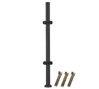 Abrazadera plateada para barandilla de balcón y escalera, se adapta a paneles de vidrio de 10/12 mm, esquina redonda y opciones de poste medio, y elegante solución de balaustrada