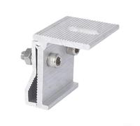 Abrazadera plegable de techo para paneles solares construida de aleación de aluminio con distribución de carga optimizada para resistencia al levantamiento del viento (1 unidad)
