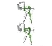 Abrazadera Push para Cajón para madera 15-50mm para acero Abrazadera | Aleación aluminio, color para verde, ergonómico, uso para profesional, para resistencia corrosión(2PCS)