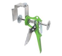 Abrazadera rápida de cajón tipo empuje para fijación de armario de carpintería, abrazaderas en forma de L y en forma de arco, 15-50 mm de grosor, aleación de aluminio, acero inoxidable, verde, 1