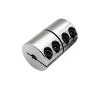 Abrazadera rígida D40 L60, diámetro de acoplamiento de 14mm, 15mm, 16mm, 17mm, eje de transmisión de varilla de tornillo de aluminio, acoplador de Motor de eje de mandíbula CNC, 1 ud.(16mm to 16mm)