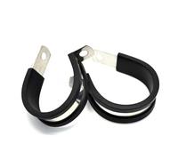 Abrazadera rígida reforzada para tubos, 10 unids/lote 6MM-55MM 304 Clips P forrados de goma acero inoxidable abrazadera tubo manguera montaje(20MM 10PCS)