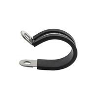Abrazadera rígida reforzada para tubos, Abrazadera de manguera montaje tubo con clips P forrados goma acero inoxidable 304, soporte fijo(Dia40(2pcs))