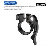 Abrazadera Silla Bici 28.6mm para MTB Montaña | Aleación aluminio robusta, para resistencia óxido, para agarre seguro, 34.9mm diámetro, negro anodizado(Black28.6mm)