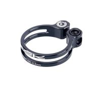 Abrazadera Sillin 31.8mm 34.9mm ultraligero asiento de bicicleta poste pinza 3 colores aleación aluminio asador pinzas Mtb Clip sujeción del(31.8mm black)