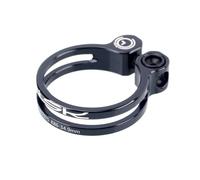 Abrazadera Sillin 31.8mm 34.9mm ultraligero asiento de bicicleta poste pinza 3 colores aleación aluminio asador pinzas Mtb Clip sujeción del(34.9mm black)