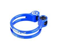 Abrazadera Sillin 31.8mm 34.9mm ultraligero asiento de bicicleta poste pinza 3 colores aleación aluminio asador pinzas Mtb Clip sujeción del(34.9mm blue)