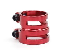 Abrazadera Sillin Abrazadera de cuello tija sillín doble aluminio 27,2/31,8mm 31,8/34,9mm 30, for bicicleta carretera MTB cuadro carbono equilibrio(Red 27.2 31.8mm)