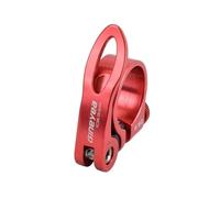 Abrazadera Sillin Abrazadera de tija sillín bicicleta carretera QR liberación rápida aleación MTB montaña Clip tubo 28,6/30,2/31,8/34,9mm(28.6mm Red)