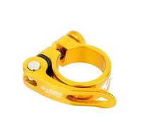 Abrazadera Sillin Abrazadera for tija de sillín cierre asiento liberación rápida bicicleta Mtb 31,8 34,9 MM Clip cuadro tubo 27,2/31,6mm(31.8mm gold)