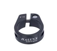 Abrazadera Sillin Sillín de asiento bicicleta montar Bloqueo del la 31.8/34. 9mm Cierre poste collar for el gotero 27.2 28.6 6mm MTB(Black 31.8MM)