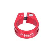 Abrazadera Sillin Sillín de asiento bicicleta montar Bloqueo del la 31.8/34. 9mm Cierre poste collar for el gotero 27.2 28.6 6mm MTB(Red 31.8MM)