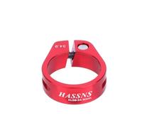 Abrazadera Sillin Sillín de asiento bicicleta montar Bloqueo del la 31.8/34. 9mm Cierre poste collar for el gotero 27.2 28.6 6mm MTB(Red 34.9MM)