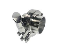 Abrazadera soldada para tuberías, Virola de soldadura for tubería de brida sanitaria, junta de PTFE o silicona, acero inoxidable SUS SS 304 Triclamp(32MM)