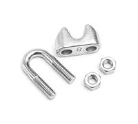 Abrazadera tipo U, Clips de alambre M2 3 4 5 6 8 10 12 14mm, pernos de Cable, abrazaderas de Hardware de aparejo, funda de cuerda de acero inoxidable 304, 1 Uds.(M12)
