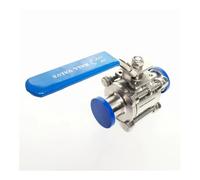 Abrazadera triple de 1,5" con paso completo, bola de 3 piezas, acero inoxidable SUS304, compatible con tubos de 19/25/32 mm de diámetro exterior.(Sus304,25mm)