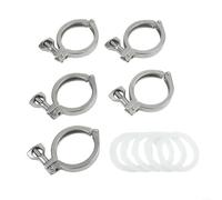 Abrazadera triple de acero inoxidable 304 de un solo pin de 2 pulgadas para clips de manguera, línea de combustible, aplicaciones de elaboración de productos lácteos