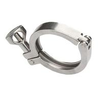 Abrazadera triple sanitaria de acero inoxidable 304 for elaboración casera e industrial - Accesorios de abrazadera Clover de conexión rápida(2.5Inx77.5)