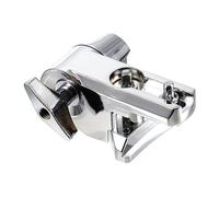 Abrazadera universal de aro de tambor con textura de metal con soporte giratorio ajustable y tuerca de mariposa fácil para asegurar accesorios, abrazadera de metal para tambor