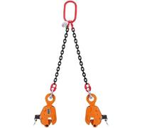 Abrazadera vertical de elevación de placa resistente 1T/2T, cadena de acero al manganeso de alta resistencia y gancho de elevación de acero de aleación para construcción y elevación industrial (2T, 1