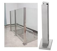 Abrazadera vertical de vidrio para barandilla de barandilla de metal resistente para vallas de interior/exterior. Fácil de instalar y elegante diseño moderno para sistemas de barandillas de vidrio