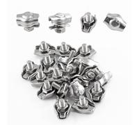 Abrazaderas Bonsicoky M2 de acero inoxidable 304 para cable de alambre, abrazadera simple de un solo perno para cable de 1/16"" de di metro (20 un