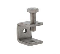 Abrazaderas C de acero inoxidable Soporte de montaje de mesa resistente para soldadura montaje de carpintería 0-20 mm Rango de gabinete Hardware plateado (1 unidad)
