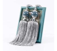 Abrazaderas Cortinas,2 Pcs Tiebacks de Cortina de Borlas de Cortina Cortina Clip Tiebacks de Cortina Trenzados a Mano para Oficina En Casa SalóN Dormitorio Biblioteca DecoracióN De Hotel
