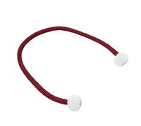 Abrazaderas Cortinas Abrazaderas magnéticas for cortinas, soporte for cortinas, Clips magnéticos con pompón, bolas colgantes, accesorios for decoración del hogar, 2 uds. Abrazadera Cortinas(Wine red)