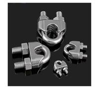 Abrazaderas de acero inoxidable 304 tipo U de 2/5/10 unidades, M2 a M8 con pernos y ranuras, kit de sujeción resistente a la corrosión para aparejos, marina y bricolaje (M8-2 unidades)