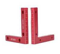 Abrazaderas de ángulo recto de 90 grados |Herramienta de posicionamiento de aleación de aluminio para carpintería/gabinetes/marcos de cuadros |Azul anodizado con escala clara en