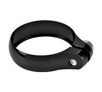 Abrazaderas de asiento de bicicleta, 34.9 mm Aleación de aluminio Asiento de poste de bicicleta Abrazadera Ciclismo Tija de sillín Clip(Negro)