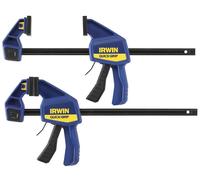 Abrazaderas De Barra De Un Mano De Deber Medio 2 Paquete - IRWIN QUICK-GRIP