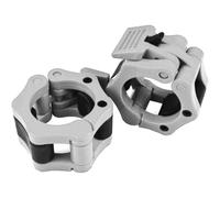 Abrazaderas de barra olímpicas Spinlock, clips para mancuernas de levantamiento de pesas, hebilla profesional de liberación rápida, 1 par para gimnasio, ejercicio, fitness, culturismo, 50 mm (gris)