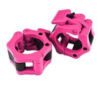Abrazaderas de barra olímpicas Spinlock, clips para mancuernas de levantamiento de pesas, hebilla profesional de liberación rápida, 1 par para gimnasio, ejercicio, fitness, culturismo, 50 mm (rosa)