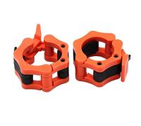 Abrazaderas de barra olímpicas Spinlock, clips para mancuernas de levantamiento de pesas, hebilla profesional de liberación rápida, 1 par para gimnasio, ejercicio, fitness, culturismo, 50 mm (naranja)