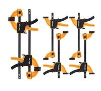 Abrazaderas de Barra para Madera - TOLESA Mini Abrazaderas de Agarre Rápido 45 Lb Límites de Carga 6Pc Abrazadera Ligera de Una Mano & Esparcidor 100 & 152 mm Abrazadera de madera de gran fuerza