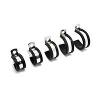 Abrazaderas de cable, 2 unids/lote 304 Clips P forrados de goma de acero inoxidable abrazadera de tubo de manguera de montaje de Cable(10MM)