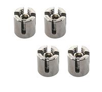 Abrazaderas de cable cruzadas M12 x 4 mm, abrazadera cruzada de acero inoxidable 316 (paquete de 4)