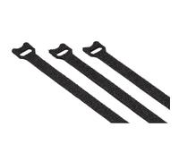 Abrazaderas de cables autoagarradas, reutilizables, 10 x 125 mm, negro, 20 p.