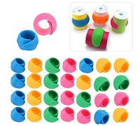 Abrazaderas de carrete de hilo de 40 Uds., Abrazadera de Control de hilo de coser, clips de soporte de bobina, silicona colorida, colas de hilo de bobina