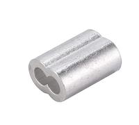 Abrazaderas De Cuerda De Cable 100 Uds M1 .2 .5 M2 M3 M4 aluminio furrules prensado manga doble agujero 8 forma Clip ovalado abrazadera de cable(M1.5)