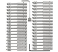 Abrazaderas De Cuerda De Cable 32 Uds Cable de barandilla cuerda alambre 3mm 1/8 ''tuerca roscada tensión extremo montaje Terminal abrazadera con tornillos herramienta fija