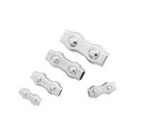 Abrazaderas De Cuerda De Cable 5 uds 2mm 3mm 4mm 5mm 6mm Clip 304 Cable de acero inoxidable doble agarre abrazaderas pinza(2mm 2pcs)