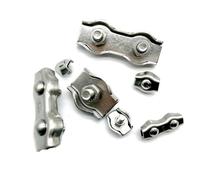 Abrazaderas De Cuerda De Cable Abrazadera De Cuerda Alambre, Pestillo, Clips Individuales/dobles, Tornillo Unión Fija, M2-M10, Pinza Cable Acero Inoxidable A2, 1-5 Uds(2pcs -M5 (double))